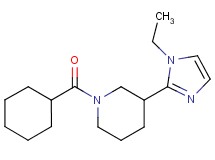 1-(cyclohexylcarbonyl)-3-(1-ethyl-1H-imidazol-2-yl)piperidine