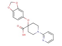 4-(1,3-benzodioxol-5-yloxy)-1-pyridin-2-ylpiperidine-4-carboxylic acid