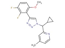2-{cyclopropyl[4-(2,3-difluoro-6-methoxyphenyl)-1H-1,2,3-triazol-1-yl]methyl}-4-methylpyridine