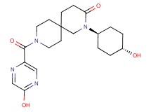 2-(trans-4-hydroxycyclohexyl)-9-[(5-hydroxypyrazin-2-yl)carbonyl]-2,9-diazaspiro[5.5]undecan-3-one
