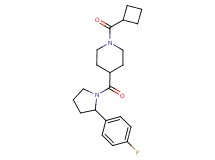 1-(cyclobutylcarbonyl)-4-{[2-(4-fluorophenyl)-1-pyrrolidinyl]carbonyl}piperidine