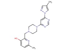 6-methyl-2-({4-[6-(4-methyl-1H-pyrazol-1-yl)pyrimidin-4-yl]piperazin-1-yl}methyl)pyridin-3-ol