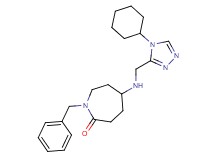 1-benzyl-5-{[(4-cyclohexyl-4H-1,2,4-triazol-3-yl)methyl]amino}azepan-2-one