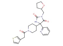 5-(2-pyridinyl)-3-(tetrahydro-2-furanylmethyl)-5-[1-(3-thienylacetyl)-4-piperidinyl]-2,4-imidazolidinedione