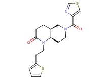 (4aS*,8aR*)-6-(1,3-thiazol-4-ylcarbonyl)-1-[2-(2-thienyl)ethyl]octahydro-1,6-naphthyridin-2(1H)-one