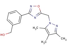 (3-{5-[(3,4,5-trimethyl-1H-pyrazol-1-yl)methyl]-1,2,4-oxadiazol-3-yl}phenyl)methanol