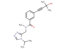 3-(3-hydroxy-3-methylbut-1-yn-1-yl)-N-[(4-isopropyl-4H-1,2,4-triazol-3-yl)methyl]-N-methylbenzamide