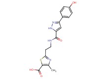2-[2-({[3-(4-hydroxyphenyl)-1H-pyrazol-5-yl]carbonyl}amino)ethyl]-4-methyl-1,3-thiazole-5-carboxylic acid