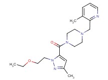 1-{[1-(2-ethoxyethyl)-3-methyl-1H-pyrazol-5-yl]carbonyl}-4-[(3-methyl-2-pyridinyl)methyl]piperazine