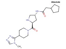 2-cyclopentyl-N-((3R,5S)-5-{[4-(4-methyl-4H-1,2,4-triazol-3-yl)piperidin-1-yl]carbonyl}pyrrolidin-3-yl)acetamide