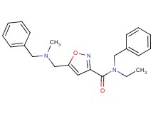 N-benzyl-5-{[benzyl(methyl)amino]methyl}-N-ethylisoxazole-3-carboxamide