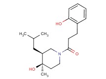 (3S*,4R*)-1-[3-(2-hydroxyphenyl)propanoyl]-3-isobutyl-4-methylpiperidin-4-ol