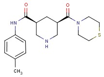 (3S*,5R*)-N-(4-methylphenyl)-5-(thiomorpholin-4-ylcarbonyl)piperidine-3-carboxamide