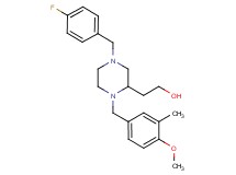 2-[4-(4-fluorobenzyl)-1-(4-methoxy-3-methylbenzyl)-2-piperazinyl]ethanol