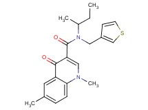 N-(sec-butyl)-1,6-dimethyl-4-oxo-N-(3-thienylmethyl)-1,4-dihydroquinoline-3-carboxamide