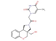 1-{2-[(3aS*,9bS*)-3a-(hydroxymethyl)-1,3a,4,9b-tetrahydrochromeno[3,4-c]pyrrol-2(3H)-yl]-2-oxoethyl}-5-methylpyrimidine-2,4(1H,3H)-dione