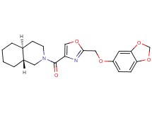 (4aS*,8aR*)-2-({2-[(1,3-benzodioxol-5-yloxy)methyl]-1,3-oxazol-4-yl}carbonyl)decahydroisoquinoline