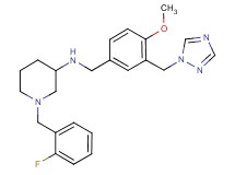 1-(2-fluorobenzyl)-N-[4-methoxy-3-(1H-1,2,4-triazol-1-ylmethyl)benzyl]-3-piperidinamine