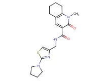 1-methyl-2-oxo-N-[(2-pyrrolidin-1-yl-1,3-thiazol-4-yl)methyl]-1,2,5,6,7,8-hexahydroquinoline-3-carboxamide