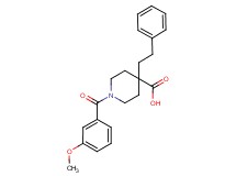1-(3-methoxybenzoyl)-4-(2-phenylethyl)piperidine-4-carboxylic acid