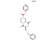 4-fluorophenyl (7R,9aR)-7-[(benzylthio)methyl]-6,9-dioxooctahydro-2H-pyrazino[1,2-a]pyrazine-2-carboxylate