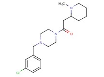 1-(3-chlorobenzyl)-4-[(1-methylpiperidin-2-yl)acetyl]piperazine