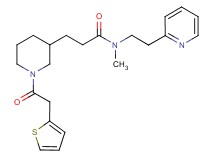 N-methyl-N-[2-(2-pyridinyl)ethyl]-3-[1-(2-thienylacetyl)-3-piperidinyl]propanamide