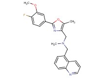 1-[2-(4-fluoro-3-methoxyphenyl)-5-methyl-1,3-oxazol-4-yl]-N-methyl-N-(5-quinolinylmethyl)methanamine