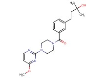 4-(3-{[4-(4-methoxy-2-pyrimidinyl)-1-piperazinyl]carbonyl}phenyl)-2-methyl-2-butanol