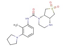 (4aR*,7aS*)-N-(2-methyl-3-pyrrolidin-1-ylphenyl)hexahydrothieno[3,4-b]pyrazine-1(2H)-carboxamide 6,6-dioxide