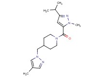 1-[(3-isopropyl-1-methyl-1H-pyrazol-5-yl)carbonyl]-4-[(4-methyl-1H-pyrazol-1-yl)methyl]piperidine