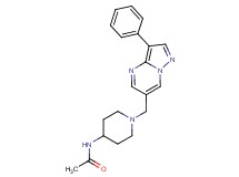 N-{1-[(3-phenylpyrazolo[1,5-a]pyrimidin-6-yl)methyl]piperidin-4-yl}acetamide