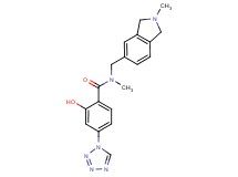 2-hydroxy-N-methyl-N-[(2-methyl-2,3-dihydro-1H-isoindol-5-yl)methyl]-4-(1H-tetrazol-1-yl)benzamide