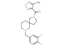 7-(3,4-difluorobenzyl)-2-[(4-methyl-1,2,5-oxadiazol-3-yl)carbonyl]-2,7-diazaspiro[4.5]decane