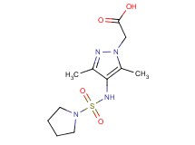 {3,5-dimethyl-4-[(pyrrolidin-1-ylsulfonyl)amino]-1H-pyrazol-1-yl}acetic acid