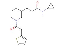N-cyclopropyl-3-[1-(2-thienylacetyl)-3-piperidinyl]propanamide