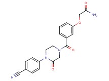 2-(3-{[4-(4-cyanophenyl)-3-oxo-1-piperazinyl]carbonyl}phenoxy)acetamide