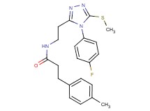 N-{2-[4-(4-fluorophenyl)-5-(methylthio)-4H-1,2,4-triazol-3-yl]ethyl}-3-(4-methylphenyl)propanamide