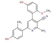 2-amino-4-(5-hydroxy-2-methoxyphenyl)-6-(4-hydroxy-2-methylphenyl)nicotinonitrile