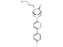 (1S*,5R*)-3-[6-(4-fluorophenyl)-3-pyridazinyl]-6-(2-methoxyethyl)-3,6-diazabicyclo[3.2.2]nonan-7-one