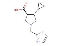 (3S*,4S*)-4-cyclopropyl-1-(1H-imidazol-2-ylmethyl)-3-pyrrolidinecarboxylic acid