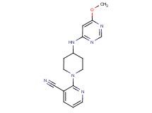2-{4-[(6-methoxypyrimidin-4-yl)amino]piperidin-1-yl}nicotinonitrile