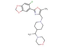 4-[1-(1-{[2-(6-chloro-1,3-benzodioxol-5-yl)-5-methyl-1,3-oxazol-4-yl]methyl}-4-piperidinyl)ethyl]morpholine