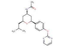 N-{(2S*,4R*,6S*)-2-isobutyl-6-[4-(pyrimidin-2-yloxy)phenyl]tetrahydro-2H-pyran-4-yl}acetamide