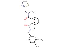 (3aR*,6S*)-2-(3,4-dimethylbenzyl)-N-methyl-1-oxo-N-(1,3-thiazol-2-ylmethyl)-1,2,3,6,7,7a-hexahydro-3a,6-epoxyisoindole-7-carboxamide