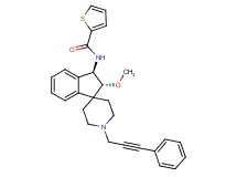 N-[(2R*,3R*)-2-methoxy-1'-(3-phenyl-2-propyn-1-yl)-2,3-dihydrospiro[indene-1,4'-piperidin]-3-yl]-2-thiophenecarboxamide