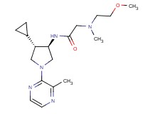 N~1~-[rel-(3R,4S)-4-cyclopropyl-1-(3-methyl-2-pyrazinyl)-3-pyrrolidinyl]-N~2~-(2-methoxyethyl)-N~2~-methylglycinamide hydrochloride