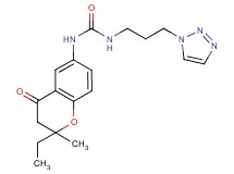 N-(2-ethyl-2-methyl-4-oxo-3,4-dihydro-2H-chromen-6-yl)-N'-[3-(1H-1,2,3-triazol-1-yl)propyl]urea