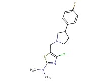 4-chloro-5-{[3-(4-fluorophenyl)pyrrolidin-1-yl]methyl}-N,N-dimethyl-1,3-thiazol-2-amine