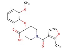 4-(2-methoxyphenoxy)-1-(2-methyl-3-furoyl)-4-piperidinecarboxylic acid
